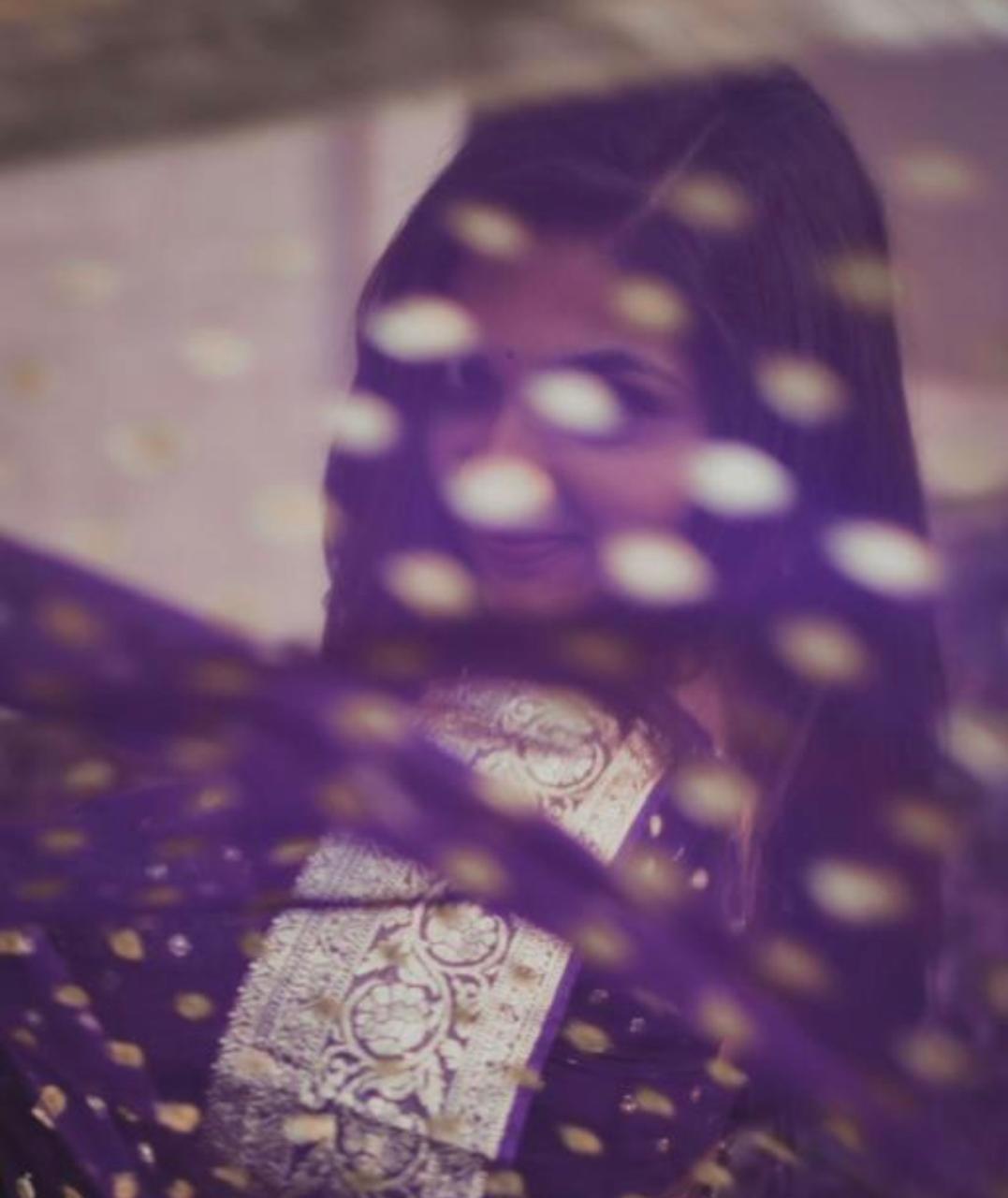Violet Viscose Georgette Saree with Running Blouse – New Partywear Collection