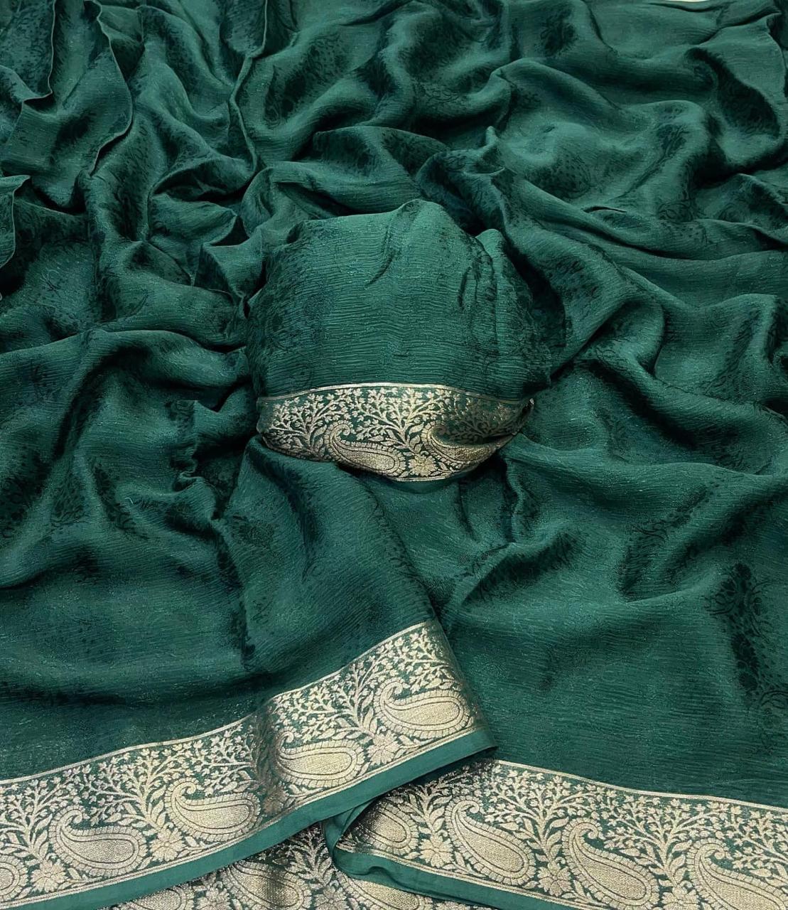 Violet Viscose Chinon Weaving Saree with Dola Banarasi Silk Blouse – Festive Collection