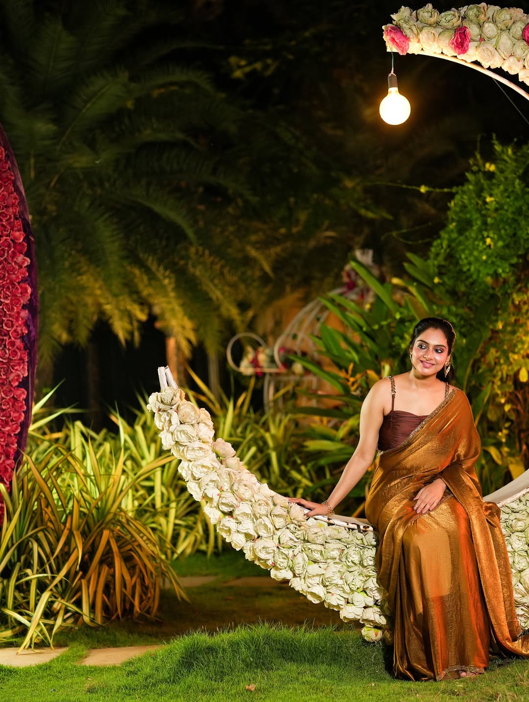 Chiffon Fendy Two-Tone Saree with Beads Handwork Border – Limited Edition Partywear