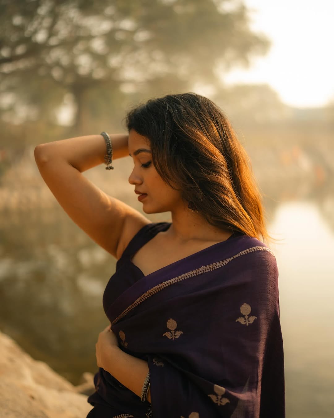 Black Soft Viscose Khadi Silk Partywear Saree with Satin Border & Jacquard Design