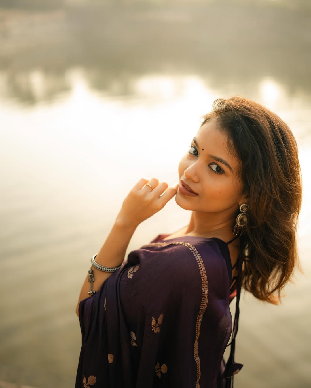 Black Soft Viscose Khadi Silk Partywear Saree with Satin Border & Jacquard Design