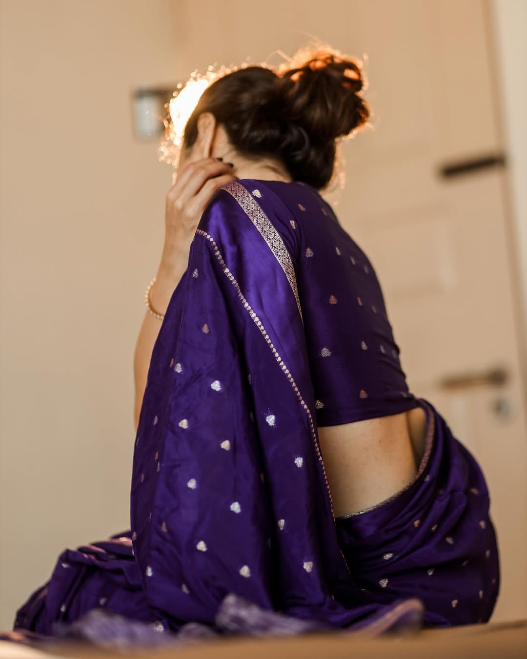 Pure Chinon Viscose Saree with Matching Blouse – Restocked Partywear Collection