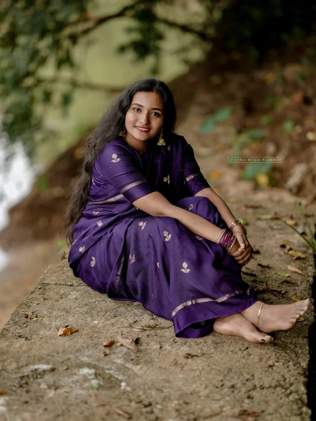 Violet Jute Viscose Saree with Running Blouse – Back in Stock Partywear